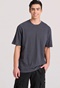 FUNKY BUDDHA-Ανδρικό t-shirt FUNKY BUDDHA FBM009-083-04 γκρι
