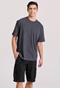 FUNKY BUDDHA-Ανδρικό t-shirt FUNKY BUDDHA FBM009-083-04 γκρι
