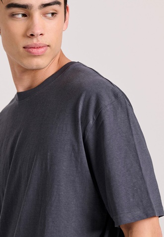 FUNKY BUDDHA-Ανδρικό t-shirt FUNKY BUDDHA FBM009-083-04 γκρι