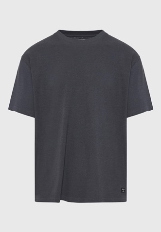FUNKY BUDDHA-Ανδρικό t-shirt FUNKY BUDDHA FBM009-083-04 γκρι
