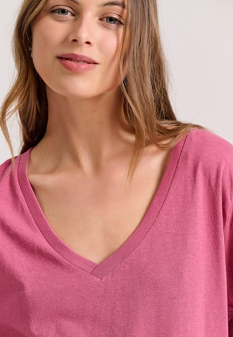 FUNKY BUDDHA-Γυναικείο t-shirt  FUNKY BUDDHA FBL009-176-04 ροζ