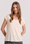 FUNKY BUDDHA-Γυναικείο t-shirt FUNKY BUDDHA FBL009-107-04 μπεζ