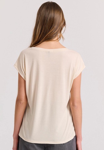 FUNKY BUDDHA-Γυναικείο t-shirt FUNKY BUDDHA FBL009-107-04 μπεζ