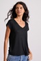 FUNKY BUDDHA-Γυναικείο t-shirt FUNKY BUDDHA FBL009-107-04 μαύρη