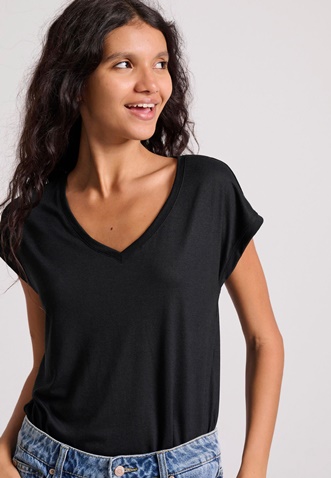 FUNKY BUDDHA-Γυναικείο t-shirt FUNKY BUDDHA FBL009-107-04 μαύρη