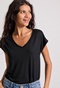 FUNKY BUDDHA-Γυναικείο t-shirt FUNKY BUDDHA FBL009-107-04 μαύρη