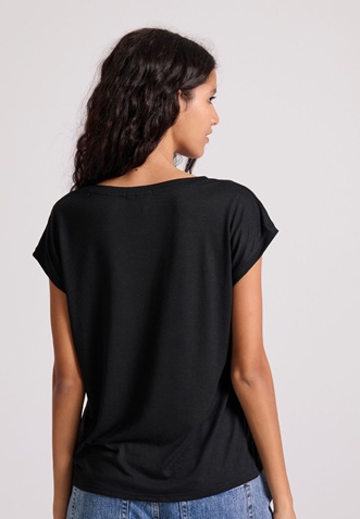 FUNKY BUDDHA-Γυναικείο t-shirt FUNKY BUDDHA FBL009-107-04 μαύρη