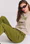 FUNKY BUDDHA-Γυναικείο cropped παντελόνι FUNKY BUDDHA FBL009-122-02 χακί 