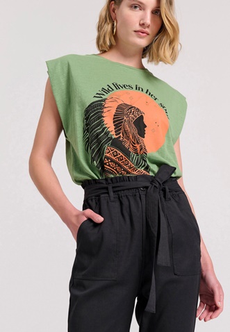 FUNKY BUDDHA-Γυναικείο cropped παντελόνι FUNKY BUDDHA FBL009-122-02 μαύρο