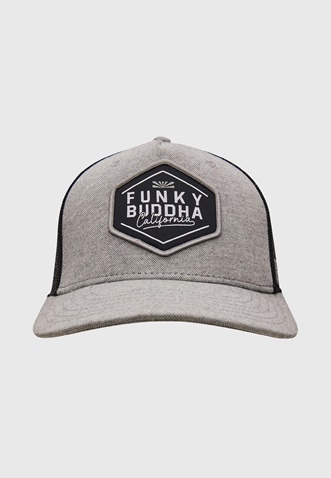 FUNKY BUDDHA-Ανδρικό καπέλο jockey FUNKY BUDDHA FBM009-072-10 γκρι 