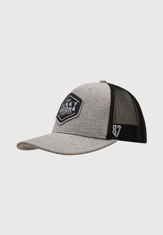 FUNKY BUDDHA-Ανδρικό καπέλο jockey FUNKY BUDDHA FBM009-072-10 γκρι 