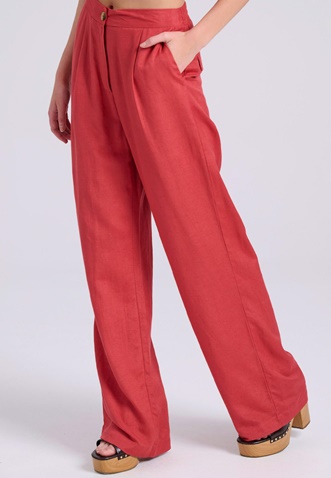 FUNKY BUDDHA-Γυναικεία παντελόνα FUNKY BUDDHA FBL009-106-02 κόκκινη