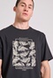 FUNKY BUDDHA-Aνδρικό T-shirt FUNKY BUDDHA FBM009-065-04 μαύρο