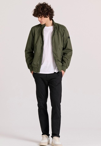 FUNKY BUDDHA-Ανδρικό bomber μπουφάν FUNKY BUDDHA FBM009-004-01 χακί