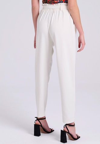 FUNKY BUDDHA-Γυναικείο cropped παντελόνι FUNKY BUDDHA FBL009-118-02 λευκό 