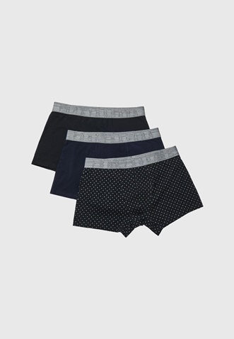 FUNKY BUDDHA-Σετ από 3 ανδρικά εσώρουχα boxer FUNKY BUDDHA FBM009-087-10 μαύρο μπλε