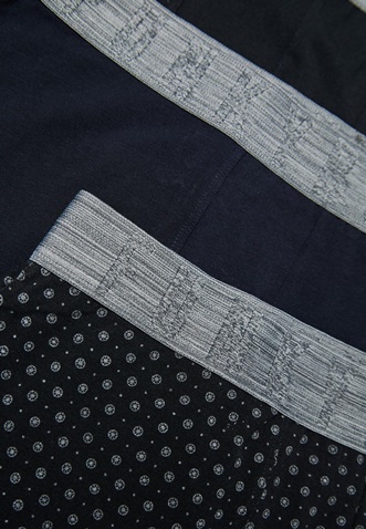 FUNKY BUDDHA-Σετ από 3 ανδρικά εσώρουχα boxer FUNKY BUDDHA FBM009-087-10 μαύρο μπλε