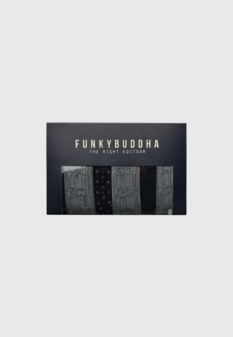 FUNKY BUDDHA-Σετ από 3 ανδρικά εσώρουχα boxer FUNKY BUDDHA FBM009-087-10 μαύρο μπλε