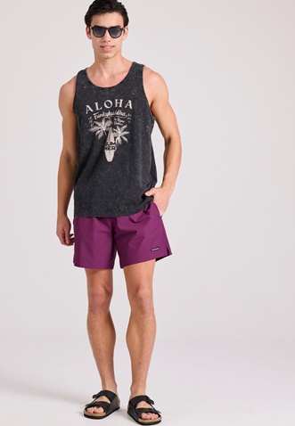 FUNKY BUDDHA-Ανδρικό μαγιό σορτς FUNKY BUDDHA FBM009-001-16 μοβ