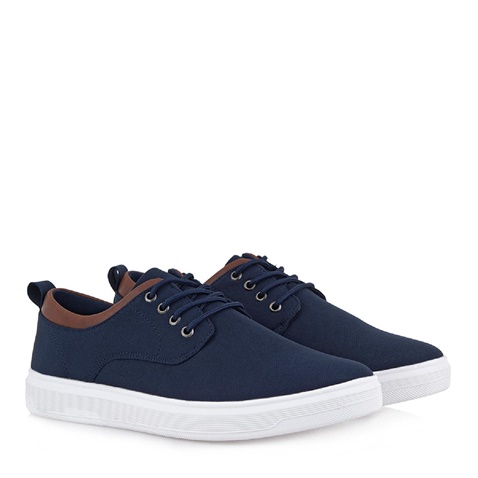 JK LONDON-Ανδρικά casual δετά παπούτσια JK LONDON U592A6291 μπλε