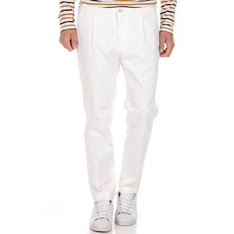 SCOTCH & SODA-Ανδρικό chino παντελόνι SCOTCH & SODA λευκό