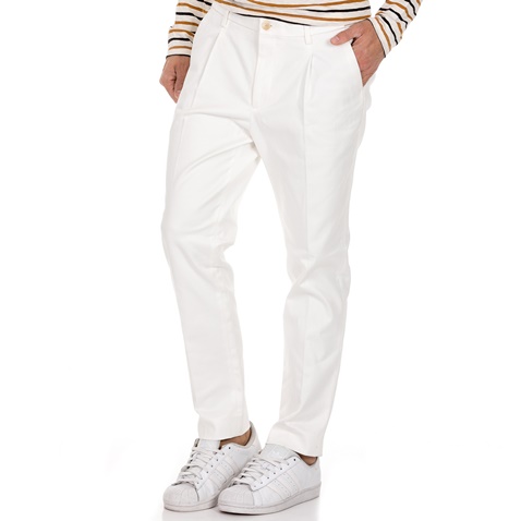 SCOTCH & SODA-Ανδρικό chino παντελόνι SCOTCH & SODA λευκό
