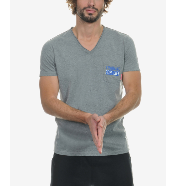 Ανδρική κοντομάνικη μπλούζα BODYTALK γκρι                                                            