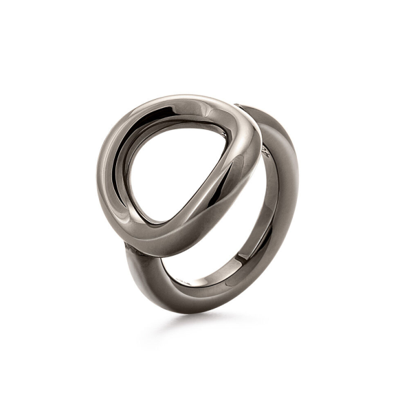 Γυναικείο δαχτυλίδι chevalier FOLLI FOLLIE Metal Chic Gun Plated από ατσάλι