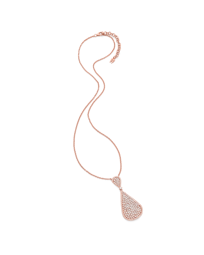 Γυναικείο κολιέ FOLLI FOLLIE SPARKLE CHIC ροζ χρυσό