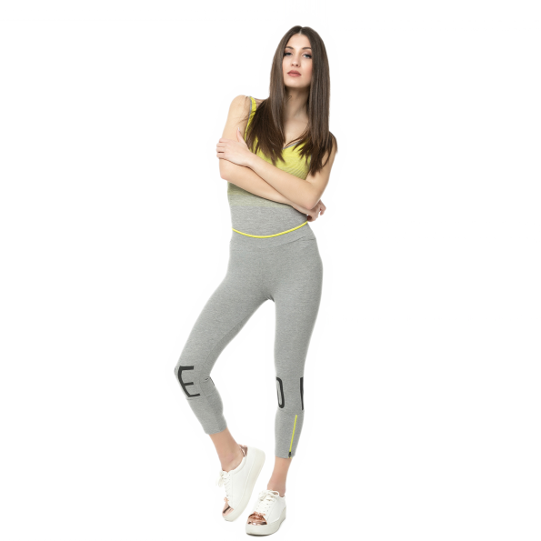 Γυναικείο κορμάκι Bodytalk SEAMLESSW DEGRADE LEOTARD γκρι - κίτρινο Γυναικεία