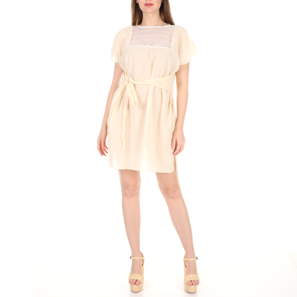 Γυναικείο mini φόρεμα MIRO εκρού
