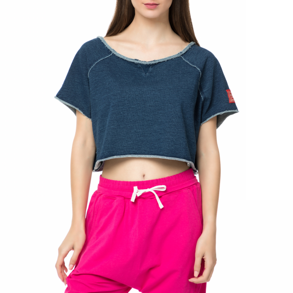 Γυναικείο crop top DENIMW FAME TOP μπλε 