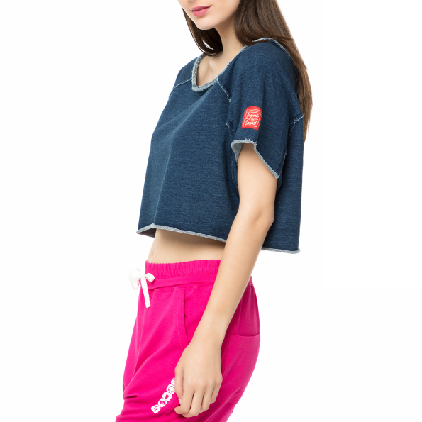 Γυναικείο crop top DENIMW FAME TOP μπλε  Γυναικεία