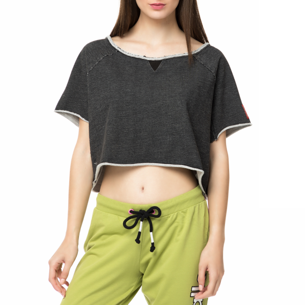 Γυναικείο crop top DENIMW FAME TOP ανθρακί 