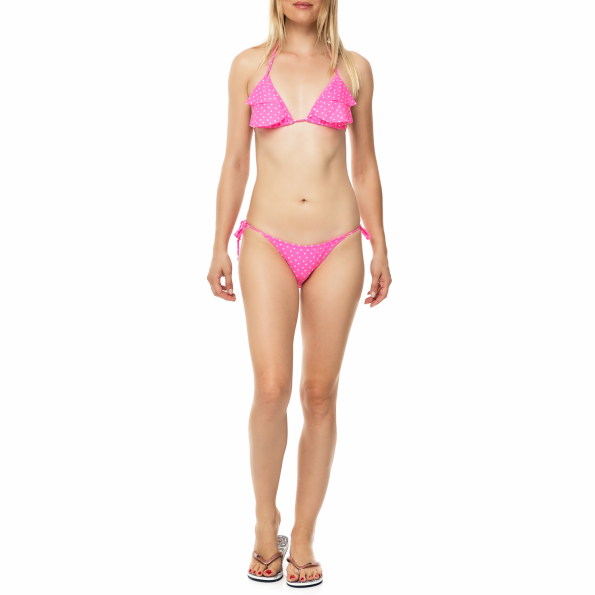 Γυναικείο μπικίνι OCEAN BLUE FUNKY DOTS ροζ με πουά μοτίβο 