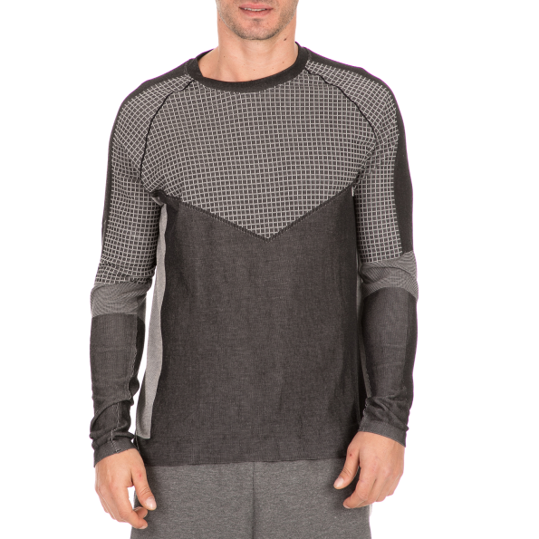 Ανδρική μπλόυζα NIKE NSW TCH PCK  LS KNIT SC ανθρακί