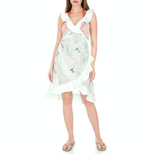 Γυναικείο κρουαζέ φόρεμα παραλίας TED BAKER DAISLEE FORTUNE λευκό