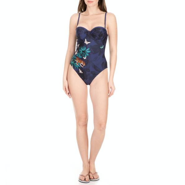 Γυναικείο ολόσωμο μαγιό TED BAKER MARMEL HOUDINII BALCONETTE μπλε