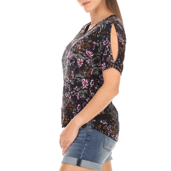 Γυναικεία κοντομάνικη μπλούζα GARCIA JEANS μπλε Γυναικεία