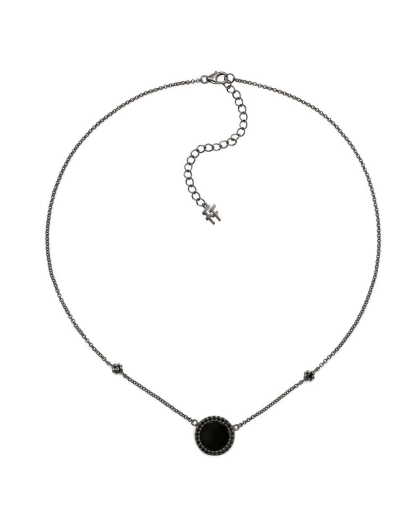 Γυναικείο κοντό κολιέ FOLLI FOLLIE Heart4Heart Mirrors Silver 925 Black Plated 
