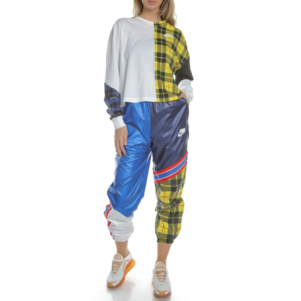 Γυναικεία μπλούζα NIKE PLAID λευκή Γυναικεία