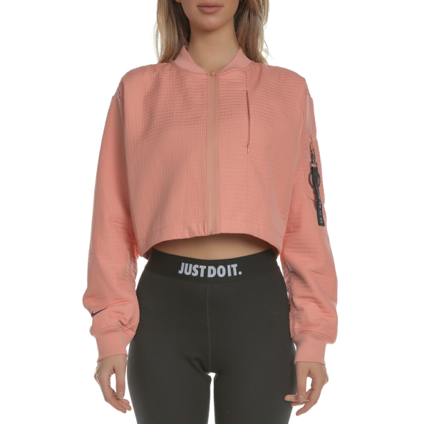 Γυναικείο cropped bomber jacket NIKE NSW TCH PCK ροζ 