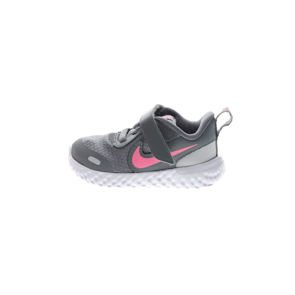 Βρεφικά αθλητικά παπούτσια NIKE REVOLUTION 5 (TDV) γκρι ροζ
