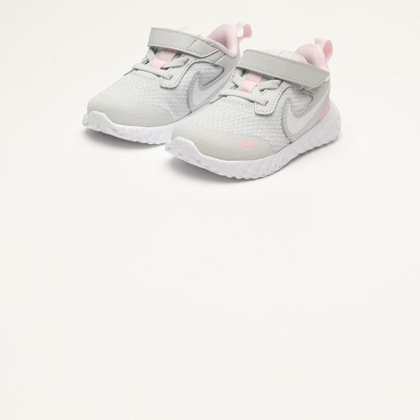Βρεφικά αθλητικά παπούτσια NIKE REVOLUTION 5 TDV BQ5673 γκρι ροζ Παιδικά