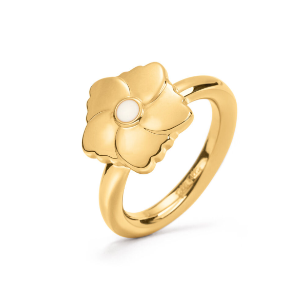 Γυναικείο δαχτυλίδι chevalier FOLLI FOLLIE Bloom Bliss Gold Plated από ατσάλι
