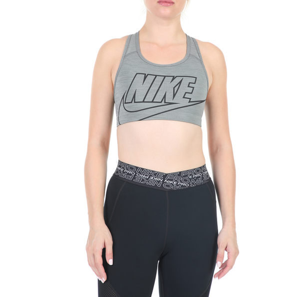 Γυναικείο αθλητικό μπουστάκι NIKE SWOOSH FUTURA BRA γκρι