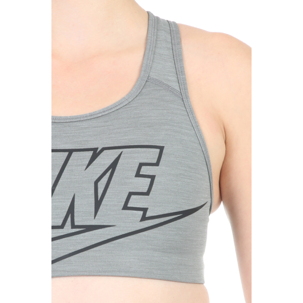 Γυναικείο αθλητικό μπουστάκι NIKE SWOOSH FUTURA BRA γκρι Γυναικεία