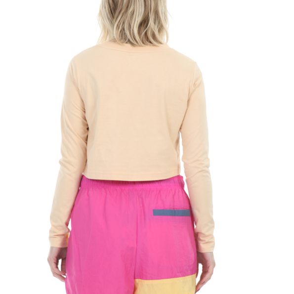 Γυναικεία cropped μπλούζα NIKE NSW TEE LS LUX 3 CROP πορτοκαλί Γυναικεία