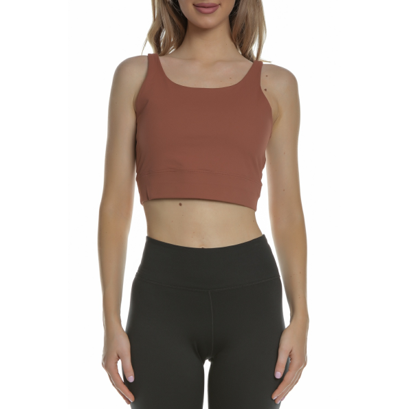 Γυναικείο μπουστάκι NIKE YOGA LUXE CROP TANK κοραλί