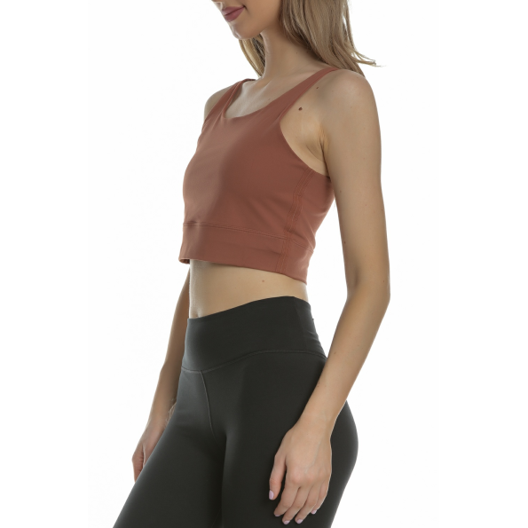 Γυναικείο μπουστάκι NIKE YOGA LUXE CROP TANK κοραλί Γυναικεία